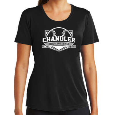 Ladies Drifit Tee - Grey & White Logo Thumbnail