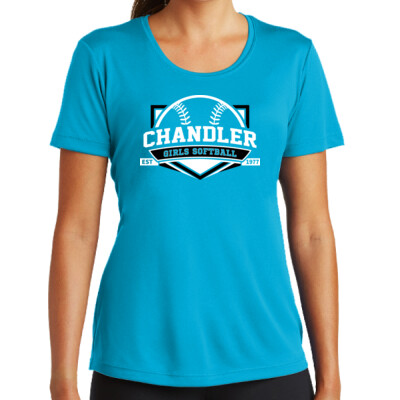 Ladies Drifit Tee - Black & White logo Thumbnail