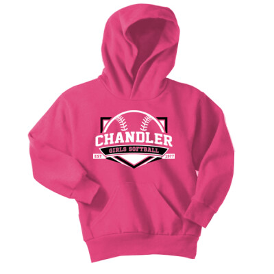 Youth Fleece Hoodie - Black & White logo Thumbnail