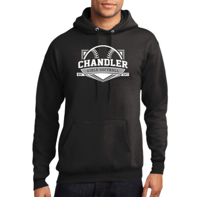 Adult Fleece Hoodie - Grey & White Logo Thumbnail