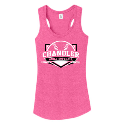 Ladies Racerback Jersey Tank - Black & White Logo Thumbnail