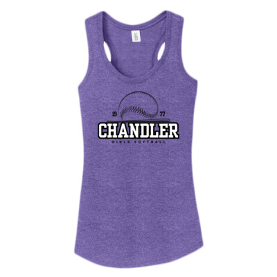 Ladies Racerback Jersey Tank - Bat Logo Thumbnail